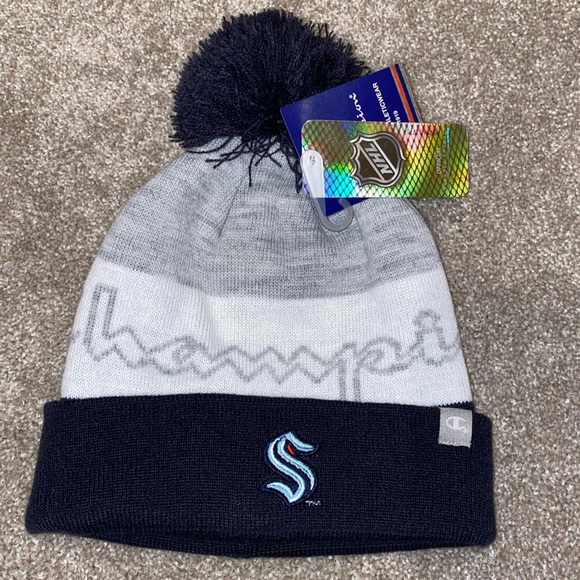 Champion Other - Seattle Kraken Pom Beanie‎ Hat Champion NHL Hockey NWT